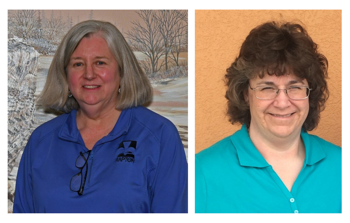 portraits Cindy Alverson -Director of Avian Operations (left), Jackie Bray - Director of Education (right)